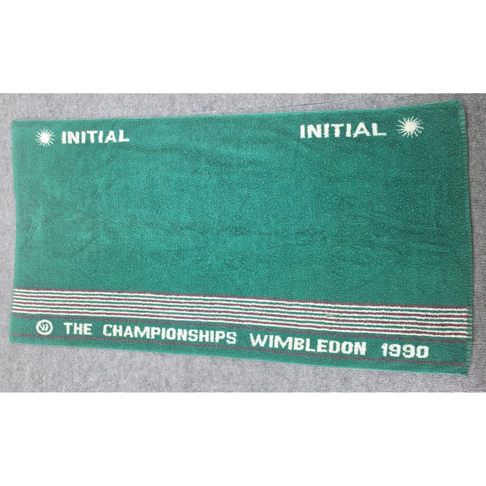Vintage 1990 Wimbledon Championships Tennis Towel by Christy Green Cotton UK